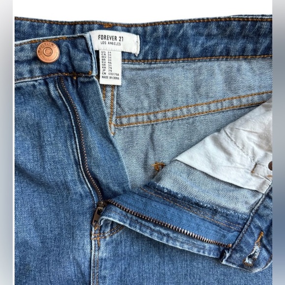 Forever 21 Blue Denim Mini Skirt Size US 31 - Picture 5 of 7